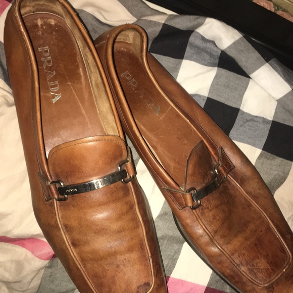 Prada men leather shoes 10andhalf